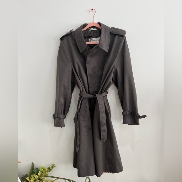 90s vintage Pierre Cardin Burberry Trench Coat - Picture 1 of 11